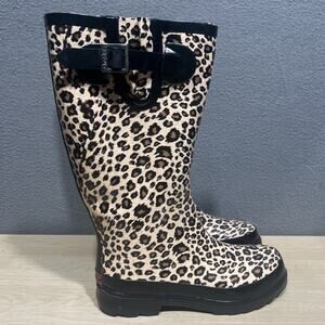 Chooka Tall Safari City Brown Rain Boots Adjustable Womens Size 7